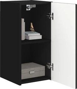 vidaXL Ντουλάπι Τηλεόρασης Τοίχου 30 x 31 x 60 εκ Μαύρο