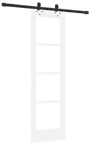 vidaXL Συρόμενη Πόρτα Λευκό 61 x 198.5 εκ. Ξύλο και μέταλλο
