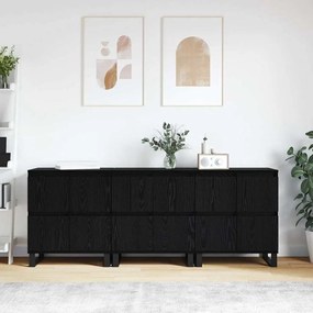 vidaXL Παραδοσιακά Πλευρικά Έπιπλα 3 pcs Μαύρη δρυς 180 x 35 x 70 εκ