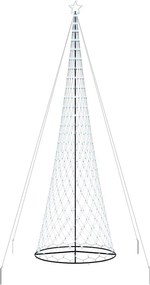 vidaXL LED Χριστουγεννιάτικο Δέντρο Κρύο Λευκό 500 cm Μέταλλο