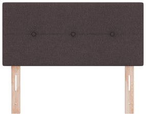 vidaXL LED Κεφαλότερη με Κουμπιά Ύφασμα Καφέ 90 εκ.