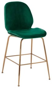Σκαμπό Nora HM8524.03 Forest Green-Gold Σετ 2τμχ Velvet, Metal