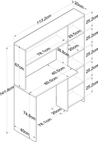 Γραφείο Δρυς HA104 113,2x40x141,8