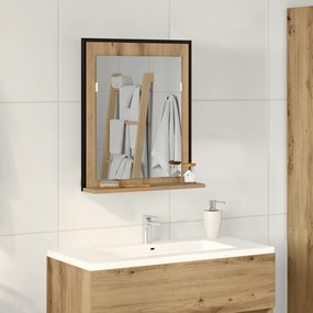 Καθρέφτης μπάνιου vidaXL Artisan Oak 50x12x60 εκ. Επεξεργασμένο ξύλο