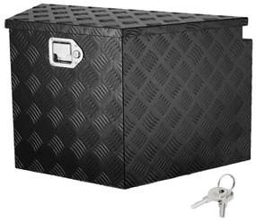 VEVOR Trailer Tongue Box, Aluminum Alloy Diamond Plate Tongue Box Tool Chest, Heavy Duty Trailer Box Storage with Lock and Keys, Utility Trailer Tongue Box for Pickup Truck, RV, Trailer, 39"x16.5"x12"