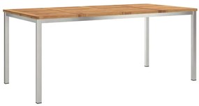 vidaXL Σέτ φαγητού για κήπο 7 pcs Καφέ Στερεό Ξύλο Ακακίας