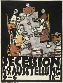 Egon Schiele - Εκτύπωση έργου τέχνης Poster for the Vienna Secession, 49th Exhibition, Die Freunde, (30 x 40 cm)