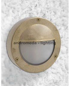 Απλίκα Φωτιστικό Τοίχου Bulkhead Ορείχαλκου G9 Ip64 67S Andromeda-67S-Ορείχαλκος 67S