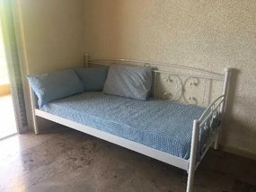 Kαναπές Κρεβάτι N 43 τριθέσιος μεταλλικός για στρώμα 90x190 με επιλογή χρώματος