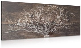 Εικόνα δέντρο σε ξύλινο φοντο - 100x50