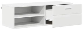 vidaXL Ντουλάπι TV με ράφι Λευκό 100.5 x 39 x 30 εκ Επεξεργασμένο ξύλο