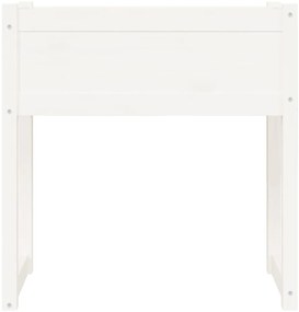 vidaXL Ζαρντινιέρα Λευκή 78x40x81 εκ. από Μασίφ Ξύλο Πεύκου