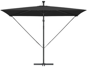 vidaXL Ομπρέλα Cantilever Banana Μαύρο 294 x 200 x 254 εκ.