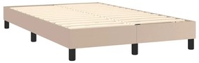 Κρεβάτι Boxspring με Στρώμα Καπουτσίνο 120x200εκ.από Συνθ.Δέρμα - Καφέ