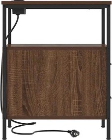 vidaXL Κομοδίνο Καφέ δρυς 30 x 48 x 61 εκ Επεξεργασμένο ξύλο