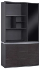 Βιβλιοθήκη γραφείου επαγγελματική C2091R Rosewood 120x40x200Υ εκ. 120x40x200 εκ.