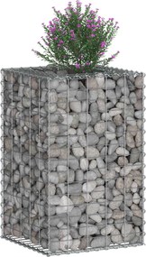 vidaXL Ανασηκωμένο κρεβάτι gabion Ασημί