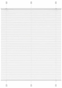 vidaXL Πλισέ περσίδα Λευκό 105x100 cm Πλάτος υφάσματος 104,4 cm