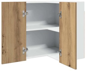 vidaXL κρεμαστό γωνιακό ντουλάπι Lyon Artisan Oak 57x57x60 εκ.