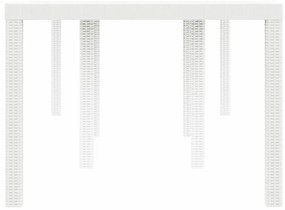 vidaXL Τραπέζι Κήπου Λευκό 200 x 100 x 73 εκ. συνθετικό ρατάν