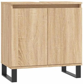vidaXL Ντουλάπι Μπάνιου Sonoma Δρυς 58 x 33 x 60 εκ. από Επεξεργ. Ξύλο