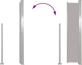 vidaXL Σκίαστρο Πλαϊνό Συρόμενο Γκρι 120 x 300 εκ.