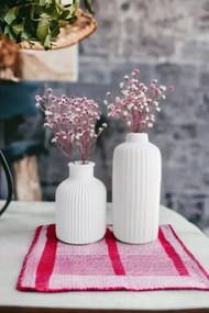 Σετ διακοσμητικών βάζων σκανδιναβικού στιλ από μπετόν σε δύο τεμάχια Λευκό
