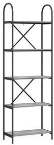vidaXL Ράφι Βιβλίων Γκρι sonoma 60 x 30 x 183 εκ Επεξεργασμένο ξύλο
