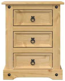 vidaXL Κομοδίνο Corona 53x39x66 εκ. από Μασίφ Ξύλο Πεύκου