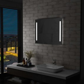 vidaXL Καθρέφτης Μπάνιου Τοίχου με LED 80 x 60 εκ.