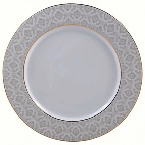 Πιάτο Ρηχό Πορσελάνινο PR14141101 27cm White-Gold Oriana Ferelli® Porcelain