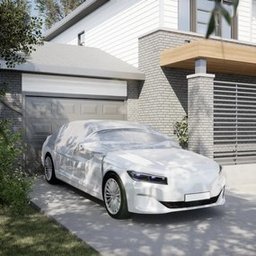 vidaXL Ημικουκούλα Αυτοκινήτου με Γάντζους Ασημί XL