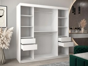 Ντουλάπα Spoti Συρόμενη-Λευκό-Μήκος: 200εκ