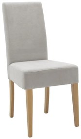 Καρέκλα Ditta pakoworld ύφασμα γκρι-πόδι sonoma 44x56x96εκ