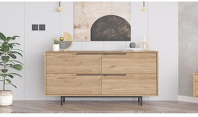 Μπουφές ArteLibre CARTMEL Φυσικό Μοριοσανίδα/Μέταλλο 44.5x160x74.3cm