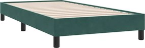 vidaXL Box Spring Κρεβάτι χωρίς στρώμα Σκούρο πράσινο Βελούδινο