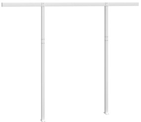 vidaXL Στύλοι Τέντας Σετ Λευκοί 300 x 245 εκ. από Σίδερο