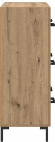 vidaXL Πλαϊνό γραφείο με συρτάρι Artisan Oak 69,5 x 34 x 90 εκ.