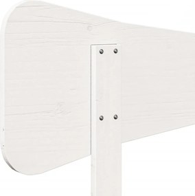 vidaXL Κεφαλάρι Λευκό 90 εκ. από Μασίφ Ξύλο Πεύκου
