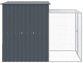 vidaXL Κλουβί για Κότες με Αυλή Ανθρακί 165x251x181 εκ Γαλβαν. Χάλυβας