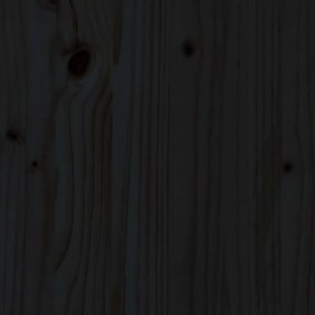 Ζαρντινιέρα Υπερυψωμένη Σχ Φράχτη Μαύρη 100x30x30εκ Μασίφ Πεύκο - Μαύρο
