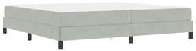 vidaXL Κρεβάτι box spring με στρώμα Ανοιχτό γκρι 200 x 200 cm Βελούδο