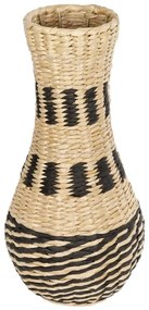 Βάζο Πλεκτό Bologna 21228 20x20x42cm Beige-Black GloboStar Ξύλο
