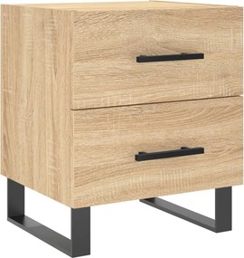 vidaXL Κομοδίνα 2 τεμ. Sonoma Δρυς 40 x 35 x 47,5 εκ. Επεξεργ. Ξύλο