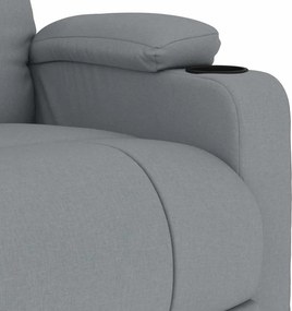 vidaXL Πολυθρόνα Μασάζ Ανοιχτό Γκρι Υφασμάτινη