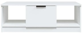 Τραπεζάκι Σαλονιού Λευκό 102 x 50 x 36 εκ. Επεξεργασμένο Ξύλο - Λευκό