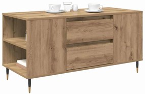 vidaXL Τραπεζάκι σαλονιού with Drawer artisan δρυς 102 x 44.5 x 50 εκ