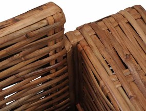 vidaXL Πολυθρόνα από Γνήσιο Ρατάν με Μαξιλάρια