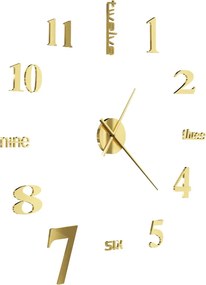 vidaXL Ρολόι Τοίχου Τρισδιάστατο Μοντέρνο Χρυσό 100 εκ. XXL