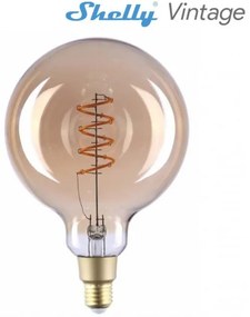 Έξυπνη Λάμπα Ε27 G125 LED 4W Διάφανο 2700Κ Filament Vintage Dimmable Wi-Fi Shelly Vintage G125 Elvhx-Shelly Vintage G125-Διάφανο Shelly Vintage G125